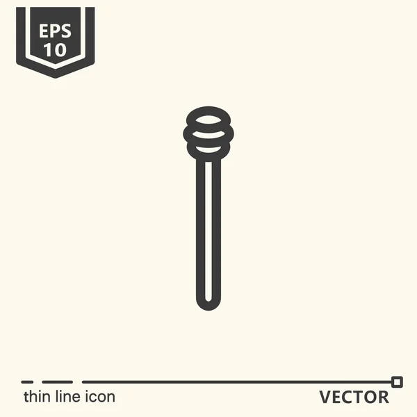 Één pictogram - honey dipper — Stockvector