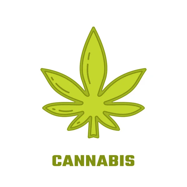 Modelo de logotipo - cannabis — Vetor de Stock