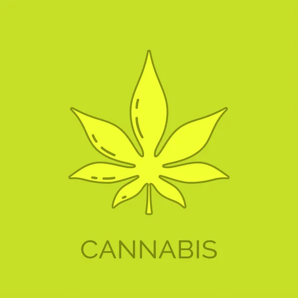 Modelo de logotipo - cannabis —  Vetores de Stock