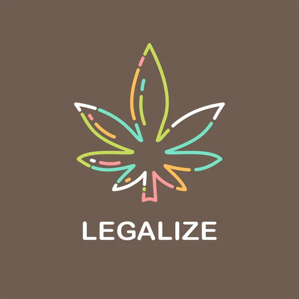 Plantilla de logotipo - cannabis — Archivo Imágenes Vectoriales