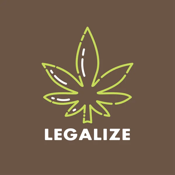 Plantilla de logotipo - cannabis — Archivo Imágenes Vectoriales