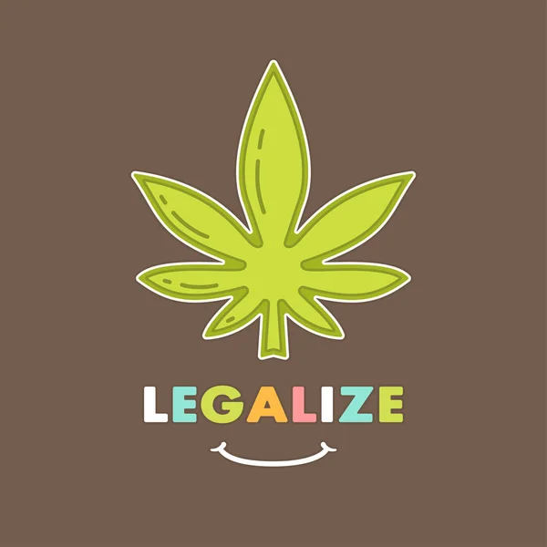 Szablon logo - cannabis — Wektor stockowy