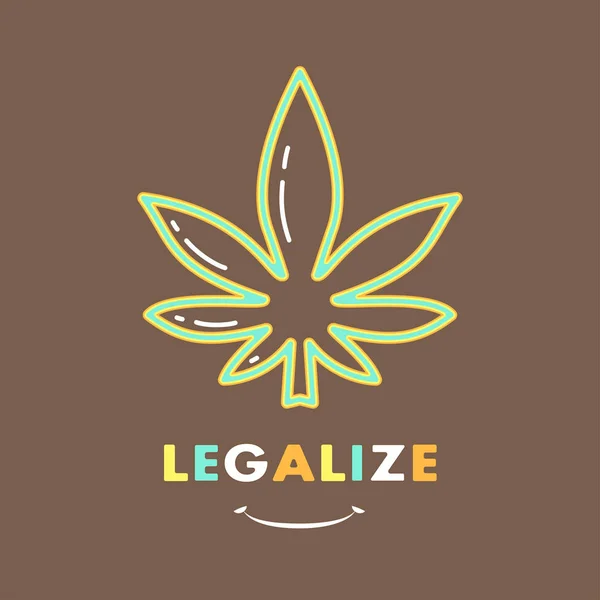 Plantilla de logotipo - cannabis — Archivo Imágenes Vectoriales