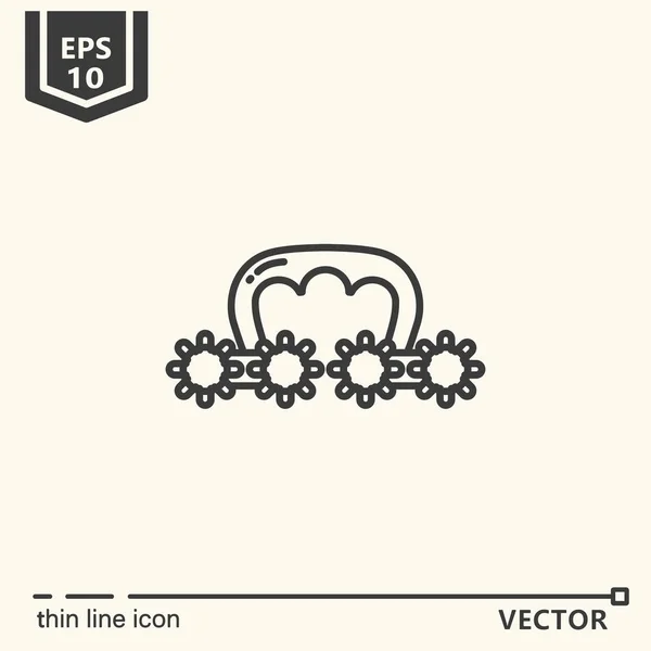 Één pictogram - Massage gereedschap serie — Stockvector