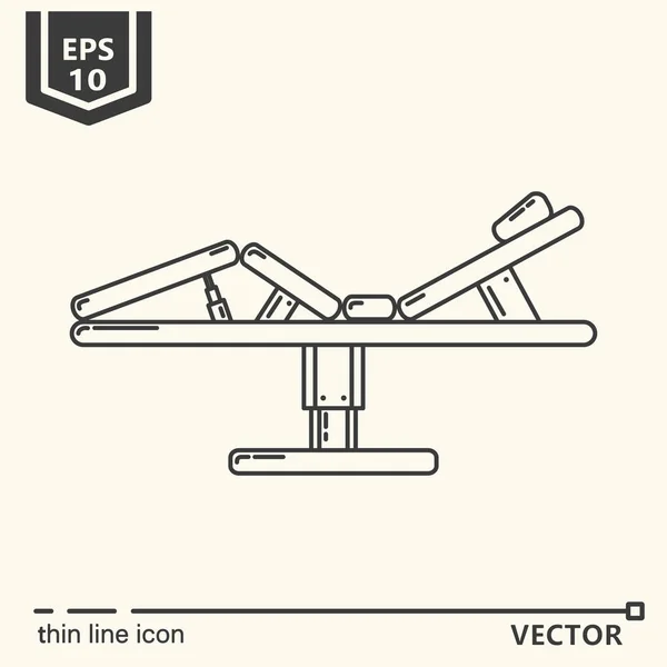 Un icono - Mesa de masaje de masaje — Vector de stock