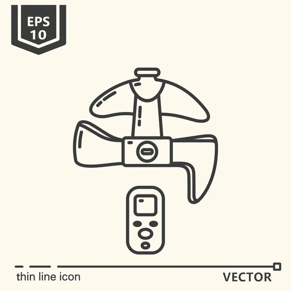 Un icono - Casco de masaje — Vector de stock