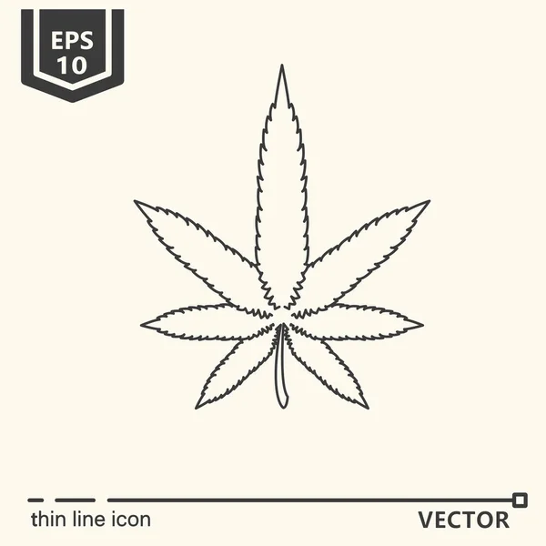 Jedna ikona - cannabis — Wektor stockowy