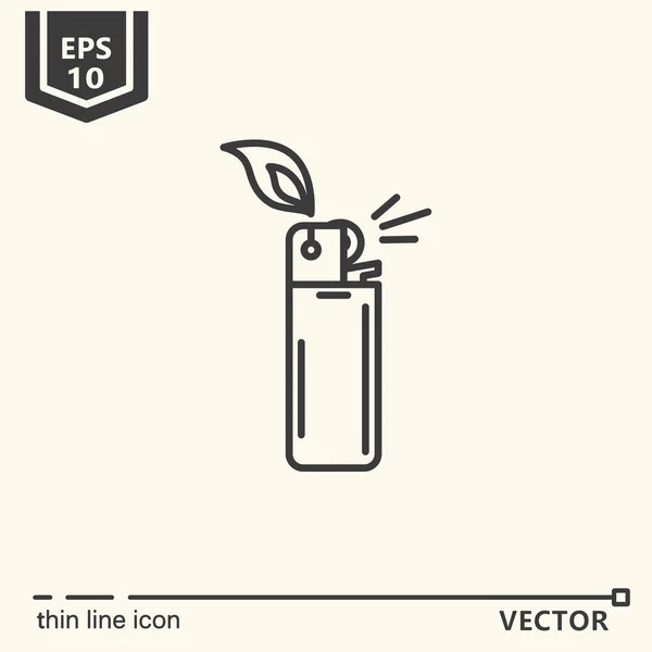 Un icono - encendedor — Vector de stock