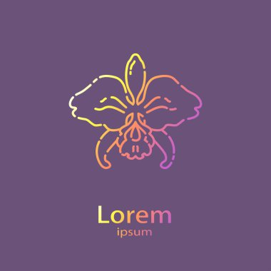 Logo template - orchid clipart