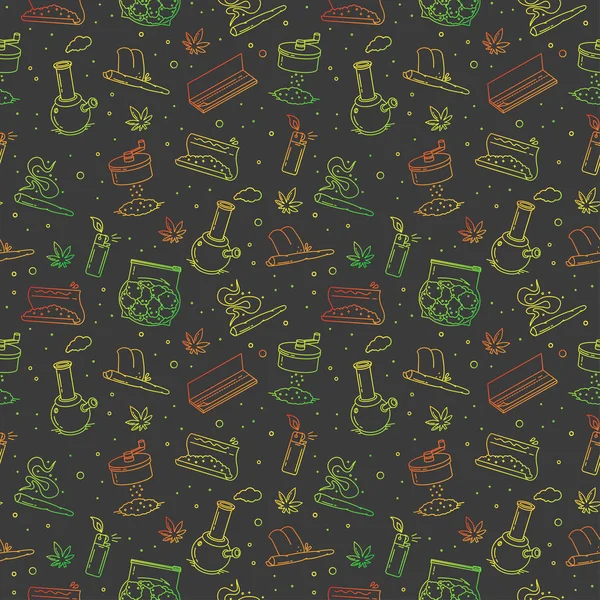 Seamless pattern - Smoking stuff — Stock Illustration Seamless pattern - Smoking stuff Royalty Free Stock Illustrations