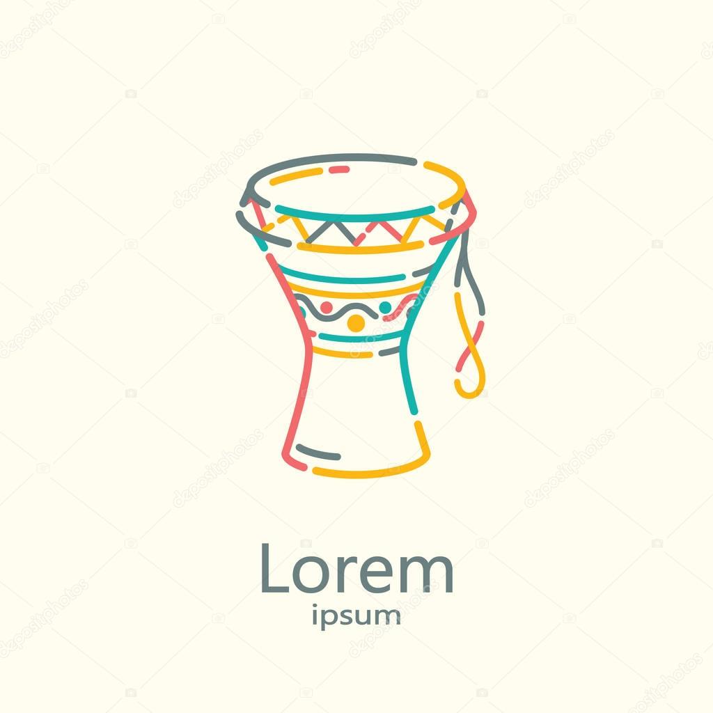 Logo template - drum. EPS 10 Isolated object