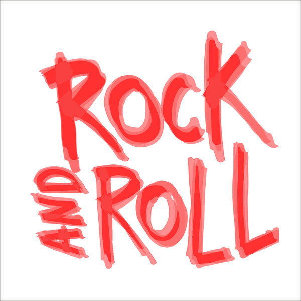 Rock and roll background design. Vector illustration.