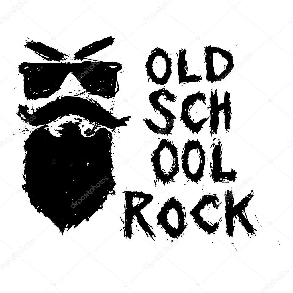 Old school rock - unique hand drawn lettering.