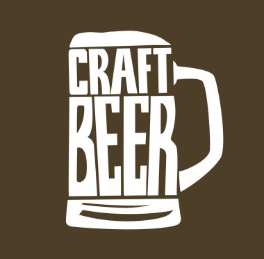 Vintage tarzı zanaat bira işareti.