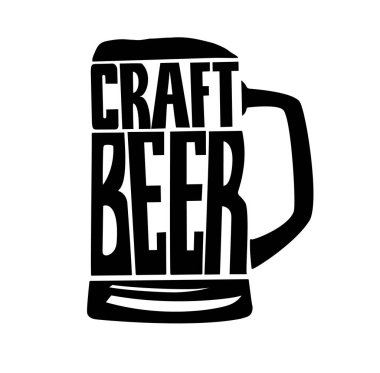 Vintage tarzı zanaat bira işareti.