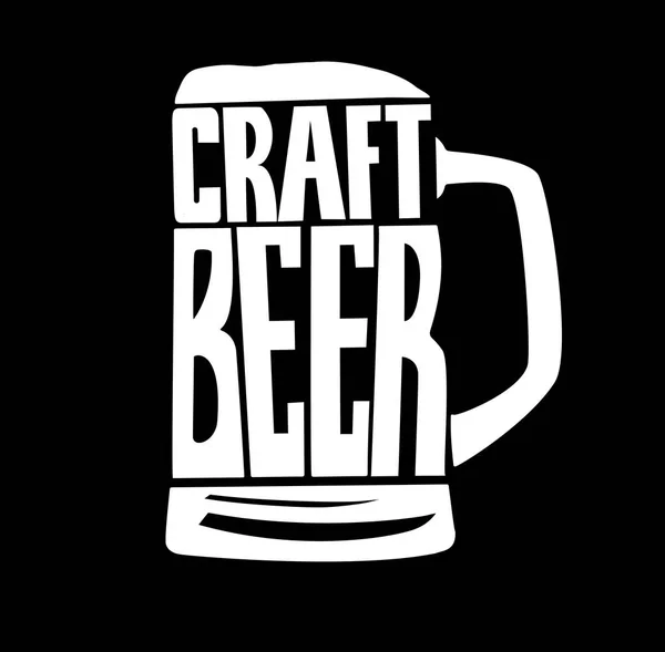Craft Beer im Vintage-Stil. — Stockvektor