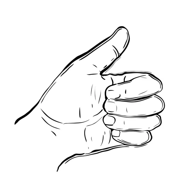 Χέρι δείχνει σύμβολο όπως. γραφικές πληροφορίες — Διανυσματικό Αρχείο