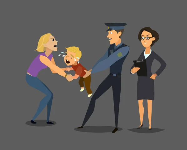 sosyal sorun. Düz stil vektör çizim.