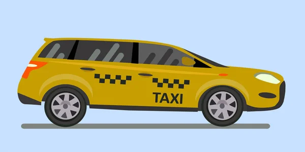Taxi. Illustrazione vettoriale in stile piatto . — Vettoriale Stock
