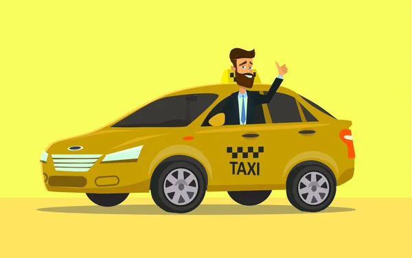 Conjunto de personas - Profesión - Taxi Driver Vector ilustración en estilo plano . — Vector de stock