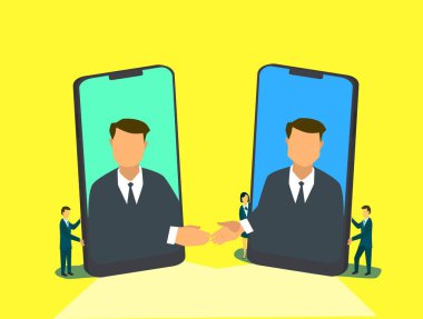 Internet iş... İş kavramı vektör çizim.