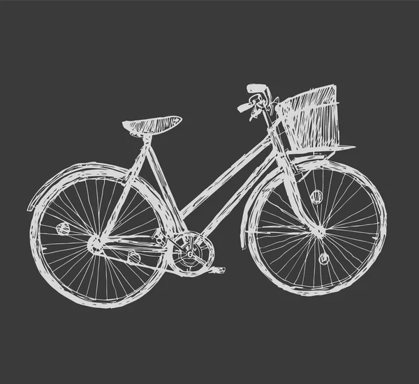 Cykel med steg-genom ram, vektorillustration. — Stock vektor
