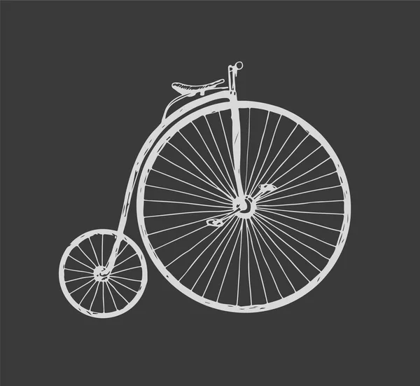 Bicicleta retro, un penique. Ilustración vectorial . — Vector de stock