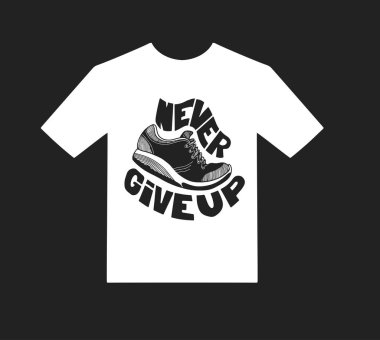 Fun words. Running quote. Hand drawn vintage illustration with inscription. This illustration can be used as a print on t-shirts and bags, stationary or as a poster