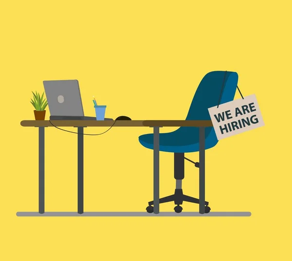 Graphic designer vacancy. Cool vector flat design on 'Creative professional wanted' banner. Ideal for job vacancy announcement and Royalty Free Stock Illustrations