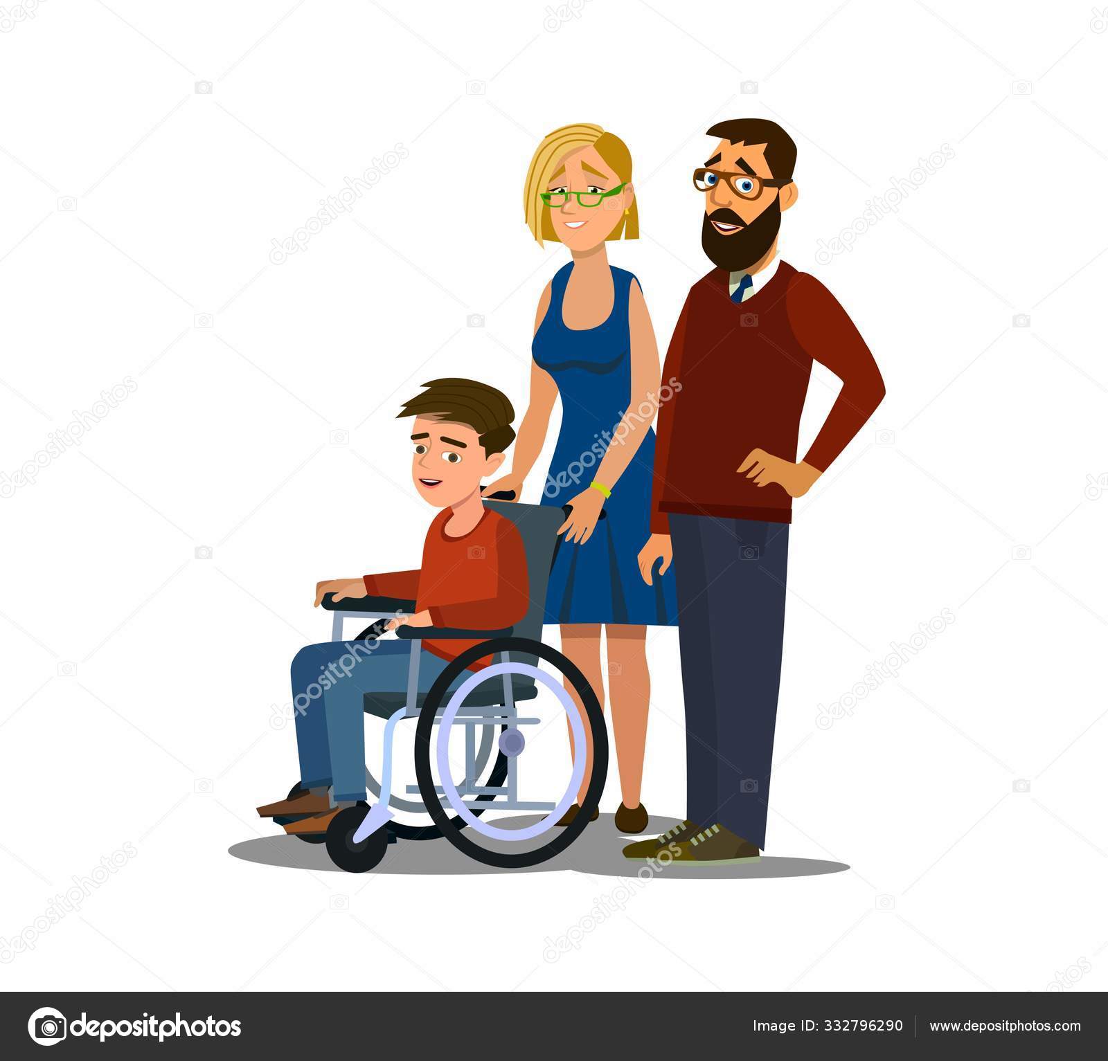 Gambar Orang Cacat Pakai Kursi  Roda  Kartun