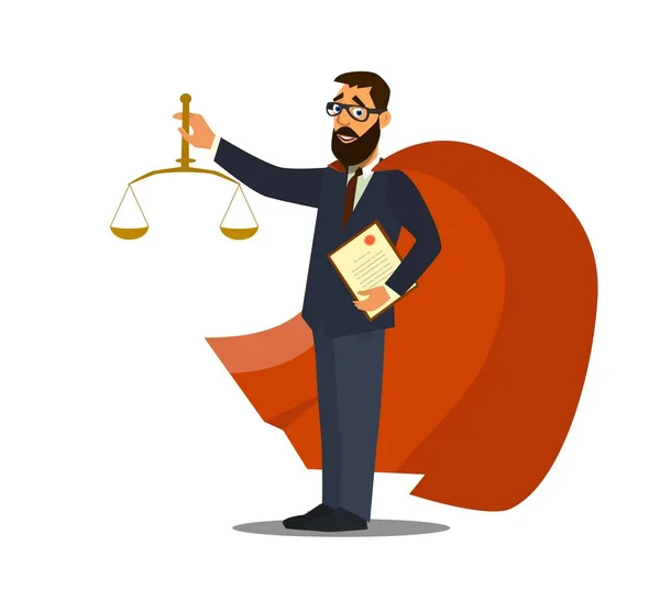 Successfully and won the case. successful lawyer. vector illustration — 스톡 벡터