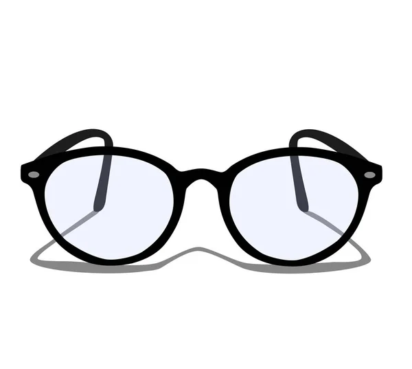 Modern glasses icons isolated on white background vector illustration of elegance glasses in black frame, glasses with lenses — ストックベクタ