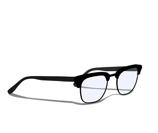 Ícones de óculos modernos isolados no vetor de fundo branco ilustração de óculos de elegância em quadro preto, óculos com lentes — Vetor de Stock