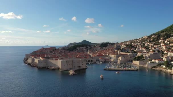 Vue Aérienne Vieille Ville Dubrovnik City Croatie — Video