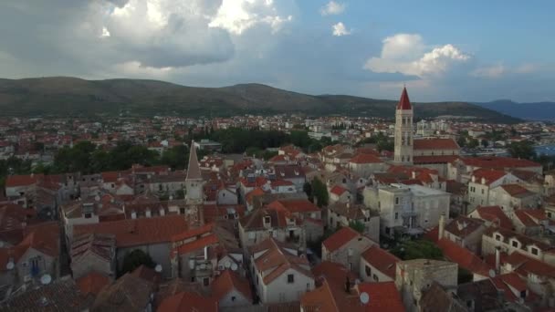 Video Aereo Trogir Croazia Piccola Città Turistica Croazia — Video Stock