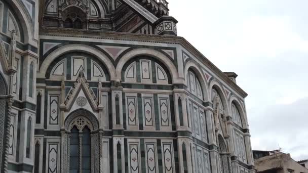 Флоренция Италия 2019 Duomo Знаменитый Собор Флоренции Ориентир Города Архитектурная — стоковое видео