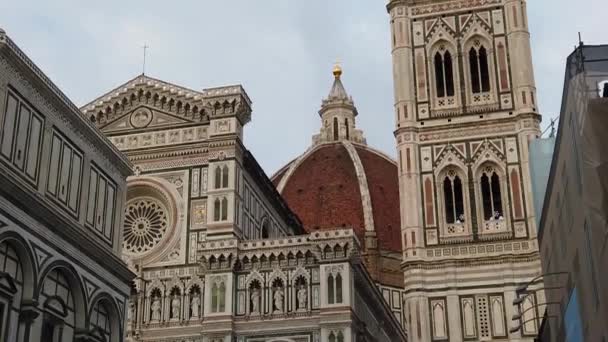 Φλωρεντία Ιταλία 2019 Duomo Διάσημος Καθεδρικός Ναός Της Φλωρεντίας Ορόσημο — Αρχείο Βίντεο