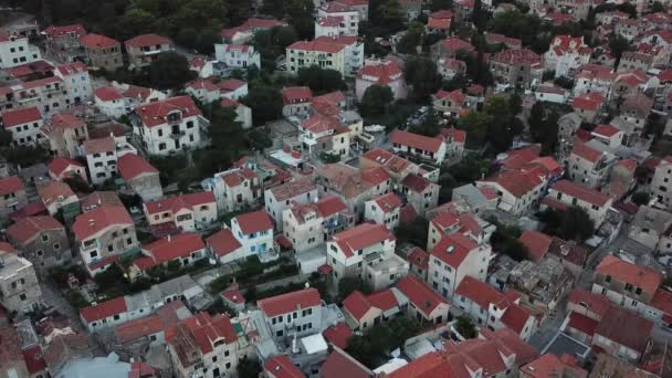 Vídeo Aéreo Split Croácia Cidade Lado Mar Adriático Bela Costa — Vídeo de Stock