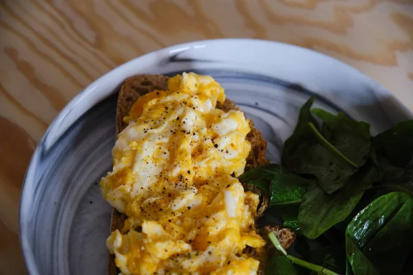 Egg Toasted Bread Homemade Breakfast — Stock Photo, Image