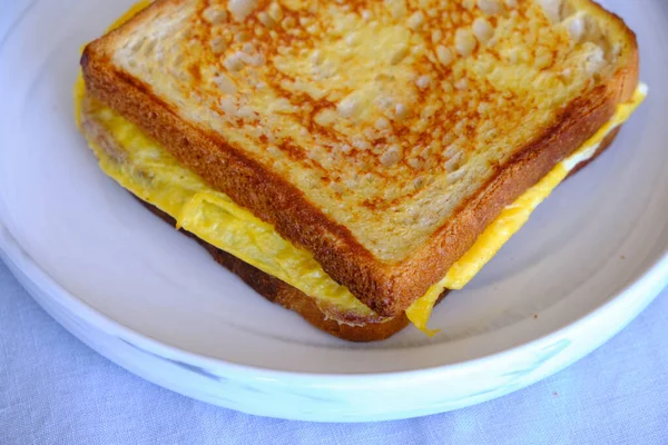 Homemade Japanese Egg Toast Tasty Breakfast — Stock Photo, Image