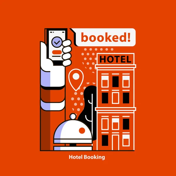 Compare hotel prices worldwide. Hotel booking. — Stock Vector