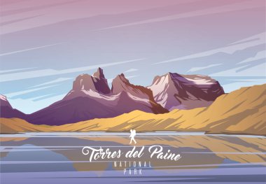 Torres del Paine Ulusal Parkı. Chili 'nin doğası. Kuleler.
