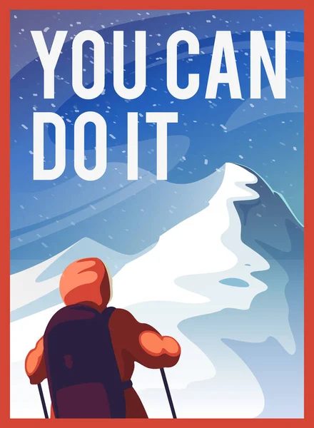 You can do it. — Stock Vector