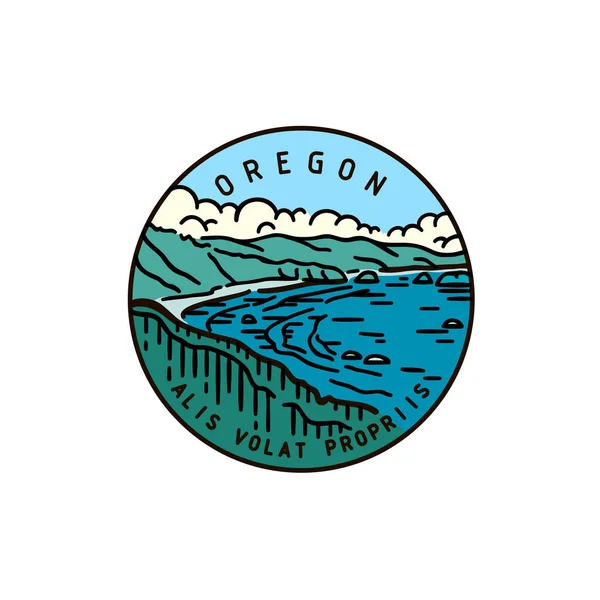 Орегонский залив. Океан — стоковый вектор