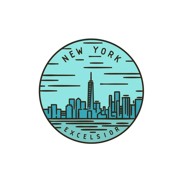 Στη Νέα Υόρκη. Πόλη — Διανυσματικό Αρχείο