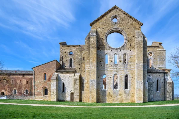 Abbey san galgano, Toskana, İtalya — Stok fotoğraf