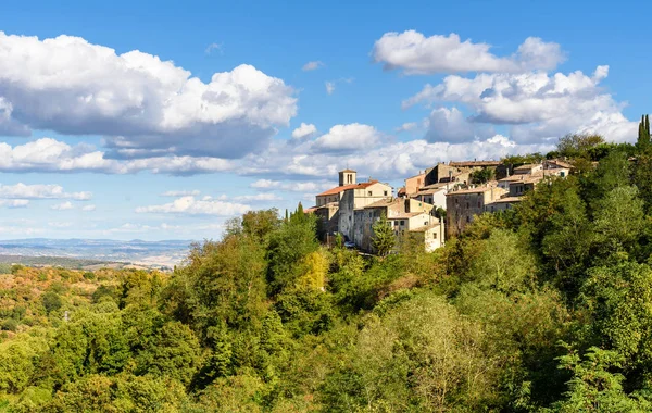 Scansano, Toskana, İtalya, Scansano Köyü, Grosseto eyaletinde panoramik manzaralı