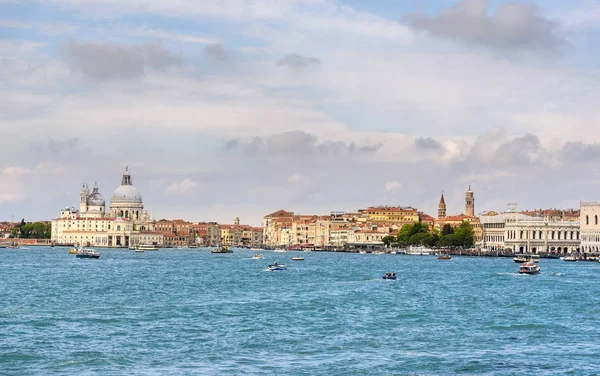 Vista Panorámica Venecia Italia Gran Canal Con Basílica Santa Maria — Foto de Stock