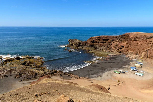 El Golfo beach, Lanzarote, Kanarya Adaları, İspanya