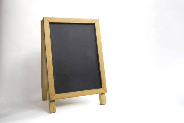 Wood black board isolated on white background with clipping path — Stock Photo, Image